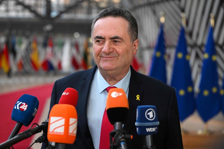 Il ministro degli Esteri israeliano a Bruxelles © ANSA/AFP