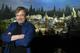 Mark Hamill, from the upcoming film 'Star Wars: The Last Jedi,' who was among the first to see a fully detailed model of Disney Parks' new Star Wars-themed land, poses while visiting D23 Expo in Anaheim, Calif.