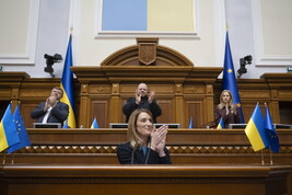 Metsola: "Gli eroi ucraini proteggono i nostri valori europei"